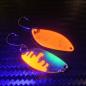 Preview: Leaf 3.0g Spoon #094 UV Aktiv Apex Predator – Molten Core - Orange-Black-Green-Gold Holo / Orange - Holo Flakes Pink
