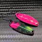 Preview: Sword 3.1g Spoon #093 UV Aktiv Apex Predator – Night Crawler - Pink-Black-Yellow / Pink - Holo Flakes Gold