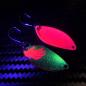Preview: Leaf 3.0g Spoon #093 UV Aktiv Apex Predator – Night Crawler - Pink-Black-Yellow / Pink - Holo Flakes Gold