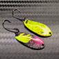 Preview: Yami 2.5g Spoon #092 UV Aktiv Apex Predator – Neon Venom - Yellow-Pink-Black / Yellow - Black Dots