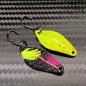 Preview: Belly 2.5g Spoon #092 UV Aktiv Apex Predator – Neon Venom - Yellow-Pink-Black / Yellow - Black Dots