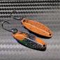 Preview: Sword 3.1g Spoon #091 UV Aktiv Apex Predator – Acid Strike - Brown-Green-Black-Orange / Brown - Black Dots
