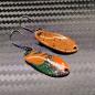 Preview: Yami 2.5g Spoon #091 UV Aktiv Apex Predator – Acid Strike - Brown-Green-Black-Orange / Brown - Black Dots
