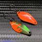 Preview: Belly 2.5g Spoon #094 UV Aktiv Apex Predator – Molten Core - Orange-Black-Green-Gold Holo / Orange - Holo Flakes Pink
