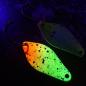 Preview: Belly 2.5g Spoon #084 UV Aktiv Yellow Orange Black Dots / Metallic Green Black Dots