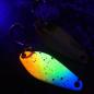 Preview: Sting 2.5g Spoon #086 UV Aktiv Blue Yellow Orange / Flip Flop Green-Purple