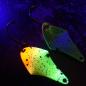 Preview: Stormy 2.3g Spoon #084 UV Aktiv Yellow Orange Black Dots / Metallic Green Black Dots