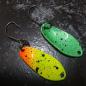 Preview: Yami 2.5g Spoon #084 UV Aktiv Yellow Orange Black Dots / Metallic Green Black Dots