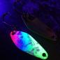 Preview: Sting 2.5g Spoon #085 UV Aktiv Yellow Blue Pink / Flip Flop Purple-Greenbrown