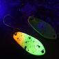 Preview: Yami 2.5g Spoon #084 UV Aktiv Yellow Orange Black Dots / Metallic Green Black Dots