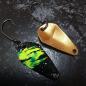 Preview: Scorpio 1.7g Spoon #083 Black White Dots - Yellow Blue Scratch / Copper