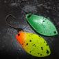 Preview: Jelly 3.0g Spoon #084 UV Aktiv Yellow Orange Black Dots / Metallic Green Black Dots