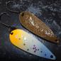 Preview: Dominator 2.9g Spoon #079 UV Aktiv Blue White Orange / Dark Brown Glitter (Raue Oberfläche)