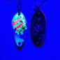 Preview: Leaf 2.0g Spoon #073 UV Aktiv MonsterClaw Pink Green Blue / Black Holo Flakes Blue