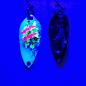 Preview: Rush 1.5g Spoon #073 UV Aktiv MonsterClaw Pink Green Blue / Black Holo Flakes Blue