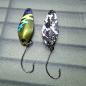 Preview: Sting 2.5g Spoon #056 UV Aktiv FlipFlop Bug Yellow Blue / Black White Holo