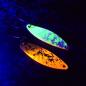 Preview: Kicker 2.7g Spoon #087 UV Aktiv Orange Dark Brown / White Green