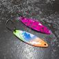 Preview: Kicker 2.7g Spoon #089 UV Aktiv Orange Blue LimeGreen / Raspberry Dark Brown