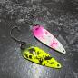 Preview: Whisper 2.2g Spoon #088 UV Aktiv Yellow Olive Green / White Pink