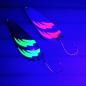 Preview: Dominator 3.8g Spoon #050 UV Aktiv FlipFlop Electric Green / Silver Neon Raspberry