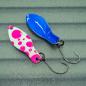 Preview: Storm 2.5g Spoon #046 GLOW UV Aktiv Pink Dots / Blue