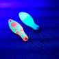 Preview: Storm 2.5g Spoon #046 GLOW UV Aktiv Pink Dots / Blue