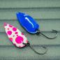 Preview: Catchmaker 2.5g Spoon #046 GLOW UV Aktiv Pink Dots / Blue