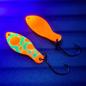 Preview: Storm 2.5g Spoon #047 GLOW UV Aktiv Orange Dots / Orange