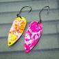 Preview: Catchmaker 2.5g Spoon #062 UV Aktiv Abstrakt Fire Yellow / Camo Pink White