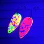 Preview: Catchmaker 2.5g Spoon #062 UV Aktiv Abstrakt Fire Yellow / Camo Pink White