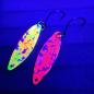 Preview: Kicker 2.7g Spoon #062 UV Aktiv Abstrakt Fire Yellow / Camo Pink White