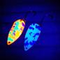 Preview: Catchmaker 2.5g Spoon #063 UV Aktiv Abstrakt Shining Orange / Camo Blue White