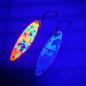 Preview: Kicker 2.7g Spoon #063 UV Aktiv Abstrakt Shining Orange / Camo Blue White