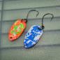 Preview: Adder 2.0g Spoon #063 UV Aktiv Abstrakt Shining Orange / Camo Blue White