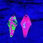 Preview: Stormy 2.3g Spoon #066 UV Aktiv Tiggi Pink Yellow Black / Pink Holo Flakes