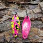 Preview: Sting 2.5g Spoon #066 UV Aktiv Tiggi Pink Yellow Black / Pink Holo Flakes