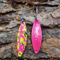 Preview: Kicker 2.7g Spoon #066 UV Aktiv Tiggi Pink Yellow Black / Pink Holo Flakes