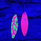 Preview: Kicker 2.7g Spoon #066 UV Aktiv Tiggi Pink Yellow Black / Pink Holo Flakes