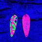 Preview: Whisper 2.2g Spoon #066 UV Aktiv Tiggi Pink Yellow Black / Pink Holo Flakes