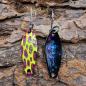 Preview: Sting 2.5g Spoon #064 UV Aktiv Leo Purple Yellow / Black Holo Flakes