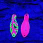 Preview: Storm 2.5g Spoon #066 UV Aktiv Tiggi Pink Yellow Black / Pink Holo Flakes