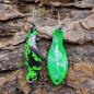 Preview: Storm 2.5g Spoon #065 UV Aktiv Tiggi Green Black FlipFlop Purple / Green Holo Flakes