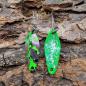 Preview: Sting 2.5g Spoon #065 UV Aktiv Tiggi Green Black FlipFlop Purple / Green Holo Flakes