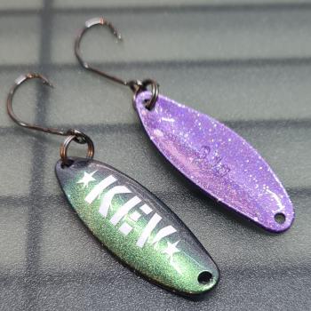 Spoon KEV Flip Flop Green Magenta Blue / Holo Purple White Dots