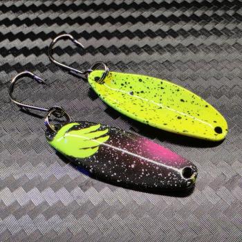 Sword 3.1g Spoon #092 UV Aktiv Apex Predator – Neon Venom - Yellow-Pink-Black / Yellow - Black Dots