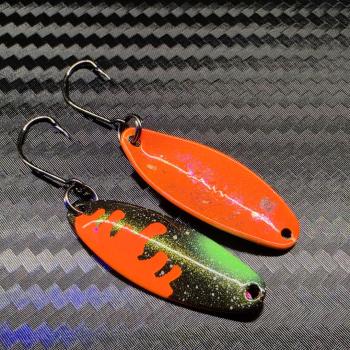 Sword 3.1g Spoon #094 UV Aktiv Apex Predator – Molten Core - Orange-Black-Green-Gold Holo / Orange - Holo Flakes Pink