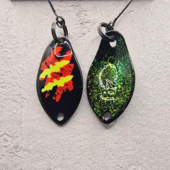 Jelly 2.0g Spoon #074 UV Aktiv MonsterClaw Yellow Red Black / Black Holo Flakes Gold Green Turquoise