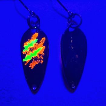 Rush 1.5g Spoon #074 UV Aktiv MonsterClaw Yellow Red Black / Black Holo Flakes Gold Green Turquoise