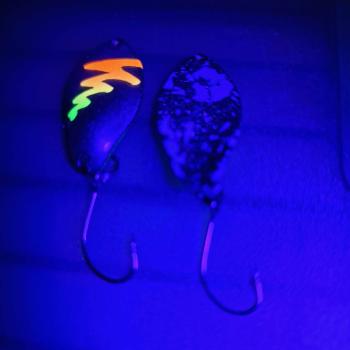 Jelly 3.0g Spoon #059 UV Aktiv FlipFlop Bug Orange Yellow / Black White Holo