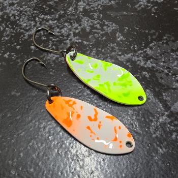 Yami 3.0g Spoon #090 UV Aktiv White Orange / White Green